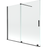 Mexen Velar parawan nawannowy 2-skrzydłowy rozsuwany 170 x 150 cm, transparent, czarny - 896-170-000-01-70