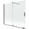 Mexen Velar parawan nawannowy 2-skrzydłowy rozsuwany 180 x 150 cm, transparent, czarny - 896-180-000-01-70