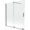 Mexen Velar parawan nawannowy 2-skrzydłowy rozsuwany 150 x 150 cm, transparent, gun gray szczotkowany - 896-150-000-01-66