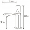 Mexen Crux bateria umywalkowa, chrom - 744400-00