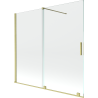 Mexen Velar parawan nawannowy 2-skrzydłowy rozsuwany 170 x 150 cm, transparent, złoty szczotkowany - 896-170-000-01-55