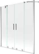 Mexen Velar Duo parawan nawannowy 2-skrzydłowy rozsuwany 140 x 150 cm, transparent, chrom - 896-140-000-02-01