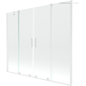 Mexen Velar Duo parawan nawannowy 2-skrzydłowy rozsuwany 170 x 150 cm, transparent, biały - 896-170-000-02-20