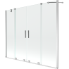 Mexen Velar Duo parawan nawannowy 2-skrzydłowy rozsuwany 170 x 150 cm, transparent, chrom - 896-170-000-02-01
