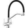 Mexen Duo bateria kuchenna, chrom/czarna - 671701-07