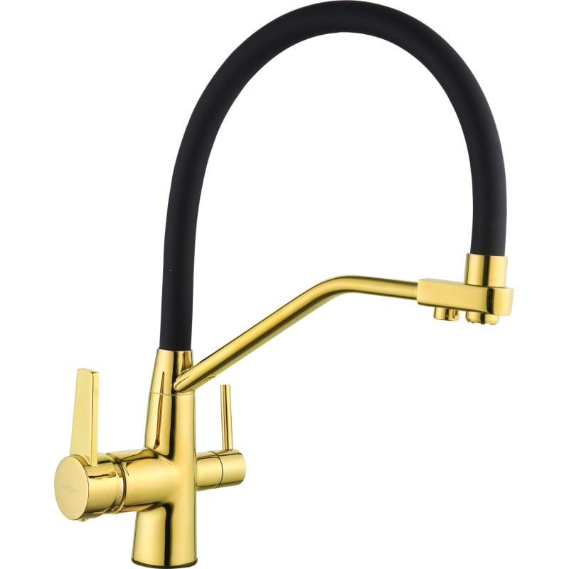 Mexen Duo bateria kuchenna, złota/czarna - 671701-57