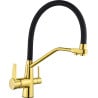 Mexen Duo bateria kuchenna, złota/czarna - 671701-57