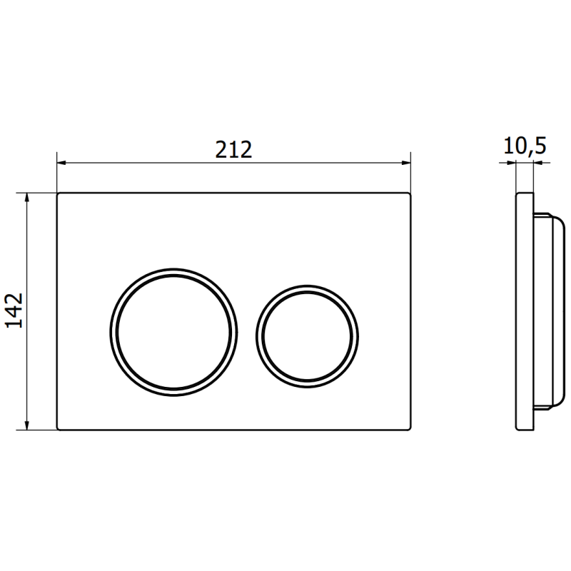Mexen Fenix 07 XS przycisk spłukujący, biały matowy - 600720