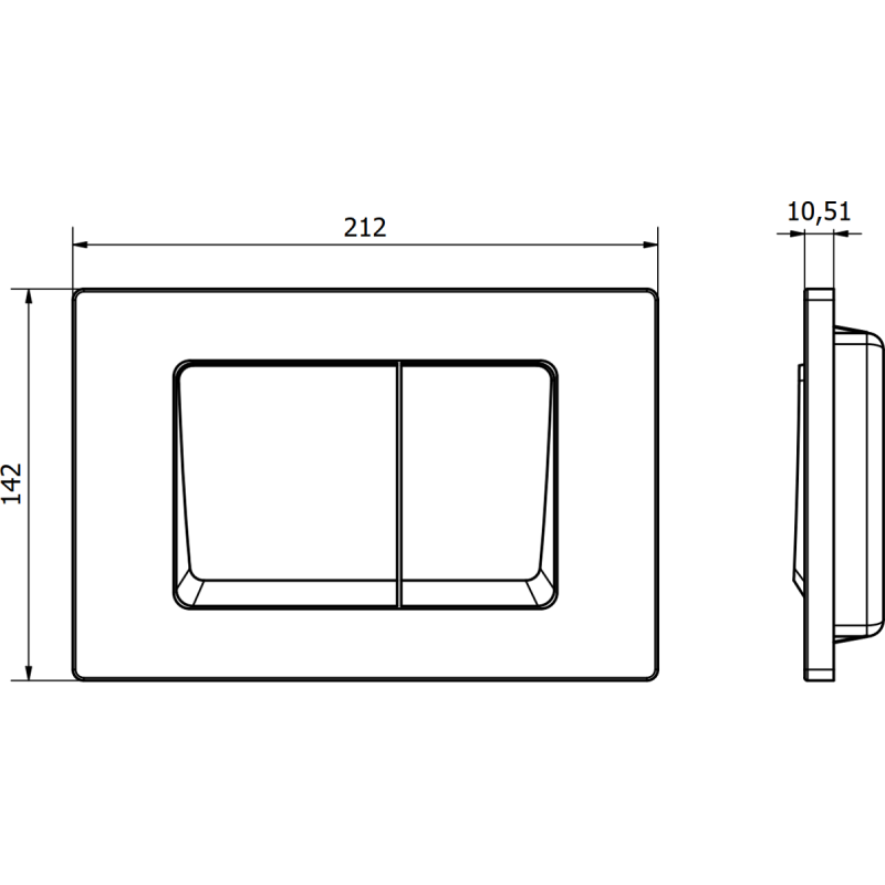 Mexen Fenix 10 XS przycisk spłukujący, gun gray - 601066
