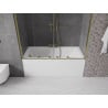 Mexen Velar Duo parawan nawannowy 2-skrzydłowy rozsuwany 140 x 150 cm, transparent, złoty - 896-140-000-02-50