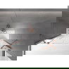 Mexen Velar Duo parawan nawannowy 2-skrzydłowy rozsuwany 150 x 150 cm, transparent, miedź szczotkowana - 896-150-000-02-65