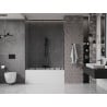 Mexen Velar Duo parawan nawannowy 2-skrzydłowy rozsuwany 140 x 150 cm, transparent, czarny - 896-140-000-02-70