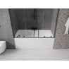 Mexen Velar Duo parawan nawannowy 2-skrzydłowy rozsuwany 160 x 150 cm, transparent, czarny - 896-160-000-02-70