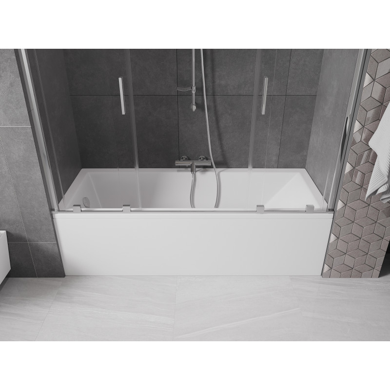 Mexen Velar Duo parawan nawannowy 2-skrzydłowy rozsuwany 170 x 150 cm, transparent, chrom - 896-170-000-02-01