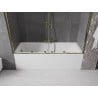Mexen Velar Duo parawan nawannowy 2-skrzydłowy rozsuwany 180 x 150 cm, transparent, złoty - 896-180-000-02-50