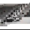 Mexen Velar Duo parawan nawannowy 2-skrzydłowy rozsuwany 200 x 150 cm, transparent, gun gray szczotkowany - 896-200-000-02-66
