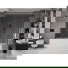 Mexen Velar Duo parawan nawannowy 2-skrzydłowy rozsuwany 200 x 150 cm, transparent, gun gray szczotkowany - 896-200-000-02-66