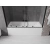 Mexen Velar Duo parawan nawannowy 2-skrzydłowy rozsuwany 170 x 150 cm, transparent, czarny - 896-170-000-02-70