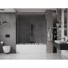 Mexen Velar Duo parawan nawannowy 2-skrzydłowy rozsuwany 180 x 150 cm, transparent, czarny - 896-180-000-02-70