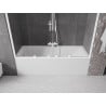 Mexen Velar Duo parawan nawannowy 2-skrzydłowy rozsuwany 200 x 150 cm, transparent, biały - 896-200-000-02-20
