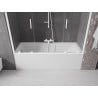Mexen Velar Duo parawan nawannowy 2-skrzydłowy rozsuwany 200 x 150 cm, transparent, biały - 896-200-000-02-20
