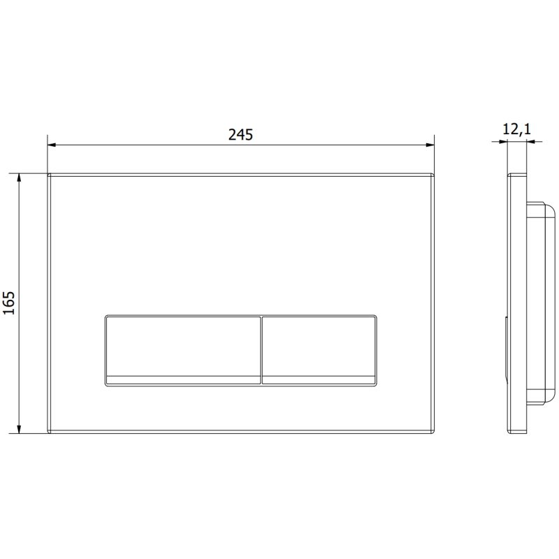 Mexen Fenix 12 przycisk spłukujący, czarny matowy - 601203