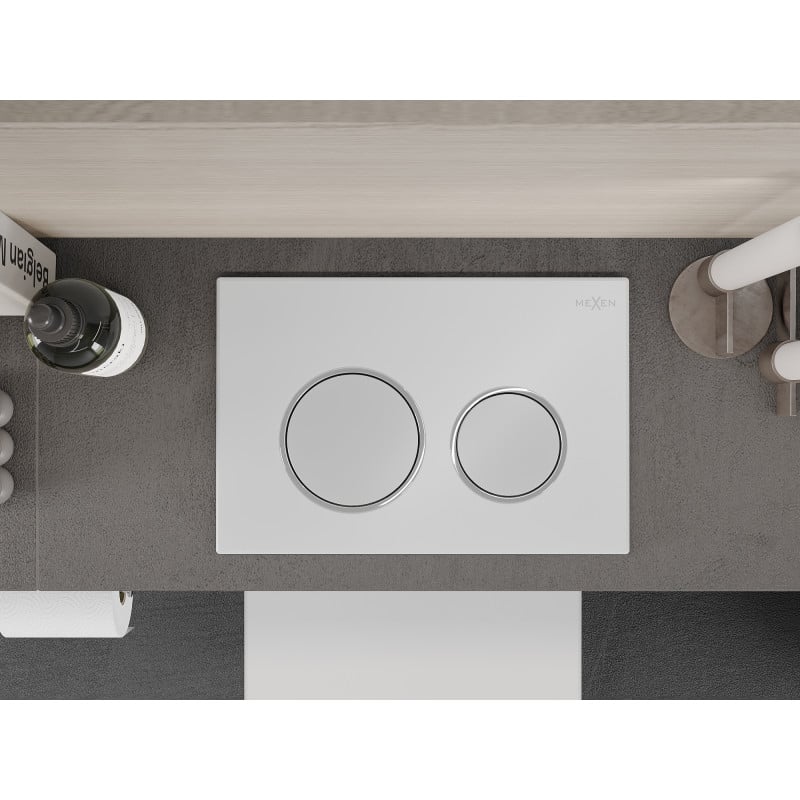 Mexen Fenix 07 XS przycisk spłukujący, biały matowy - 600720