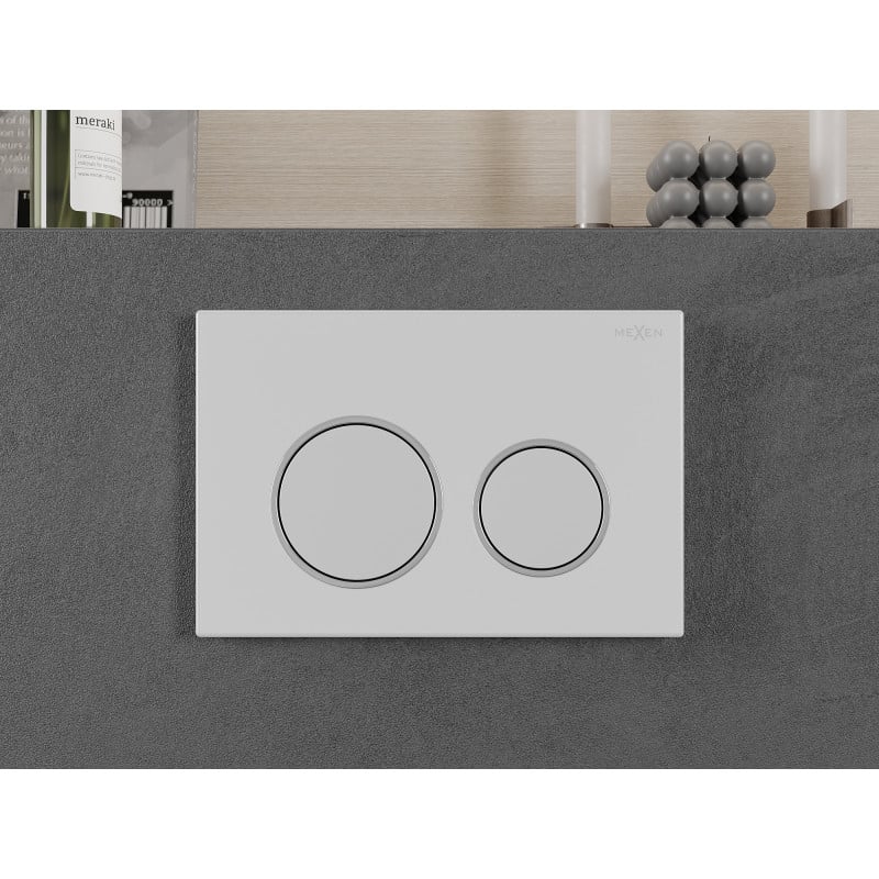 Mexen Fenix 07 XS przycisk spłukujący, biały matowy - 600720