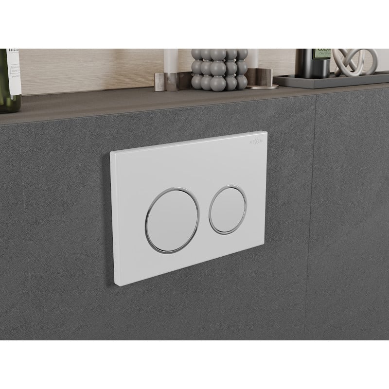 Mexen Fenix 07 XS przycisk spłukujący, biały matowy - 600720