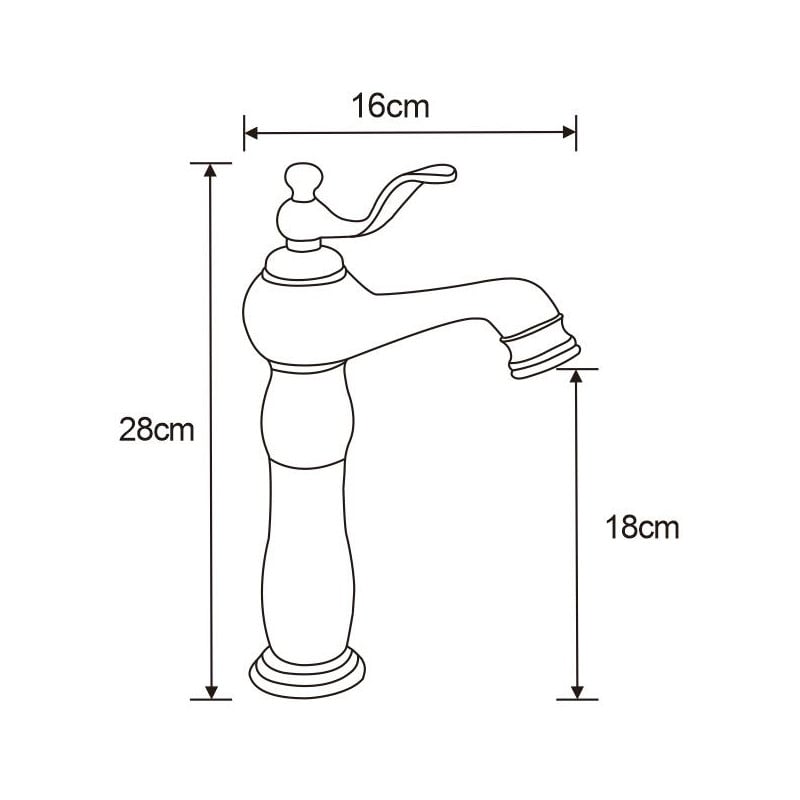 Mexen Vela bateria umywalkowa wysoka, chrom - 744510-00