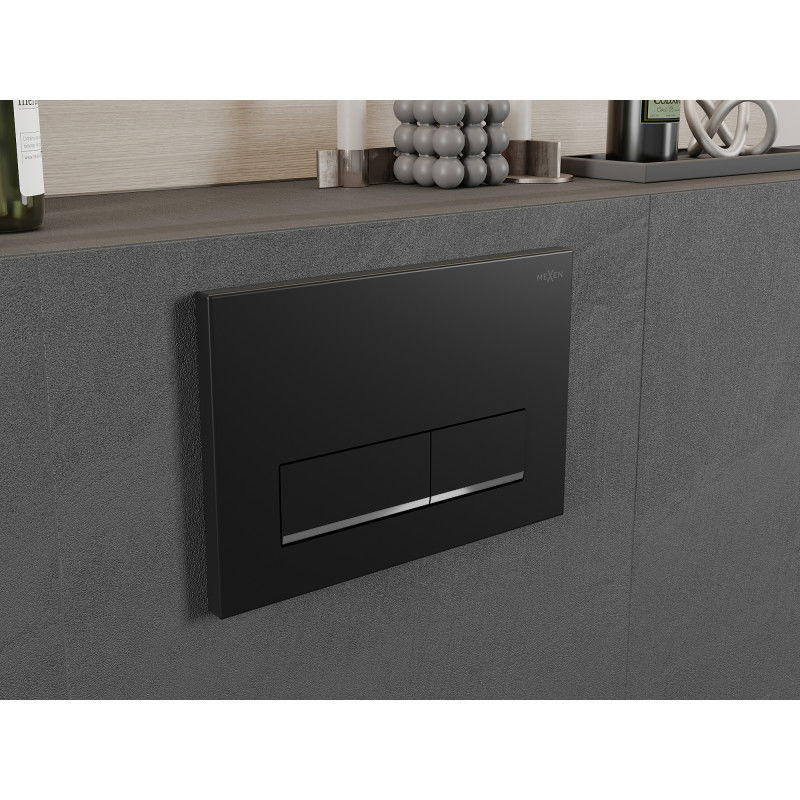 Mexen Fenix 12 przycisk spłukujący, czarny matowy - 601203