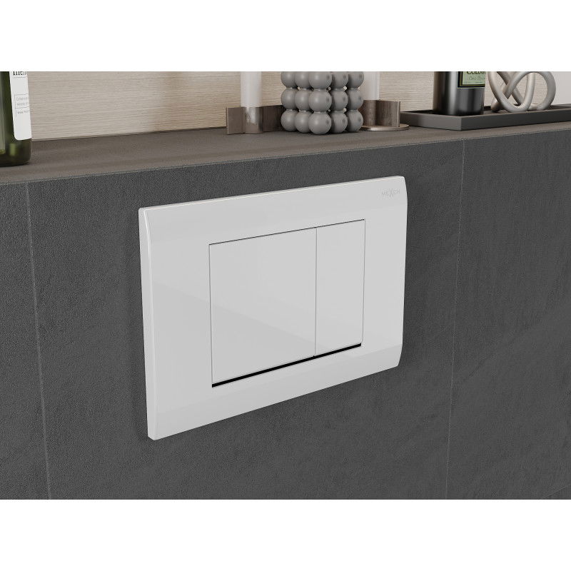 Mexen Fenix 01 przycisk spłukujący, biały błyszczący - 600100