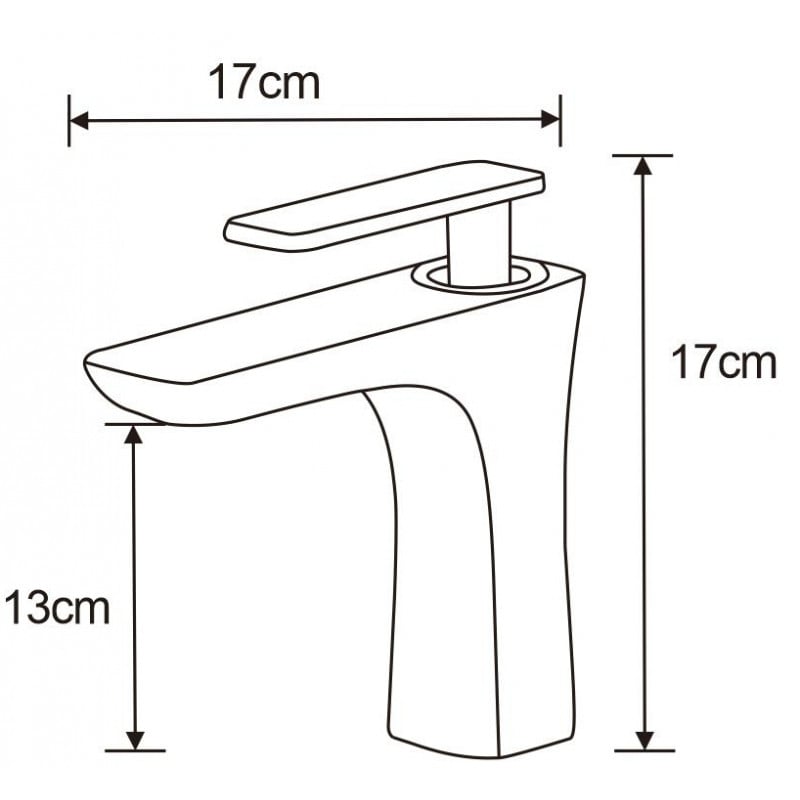 Mexen Indus bateria umywalkowa, biała/złota - 744600-25