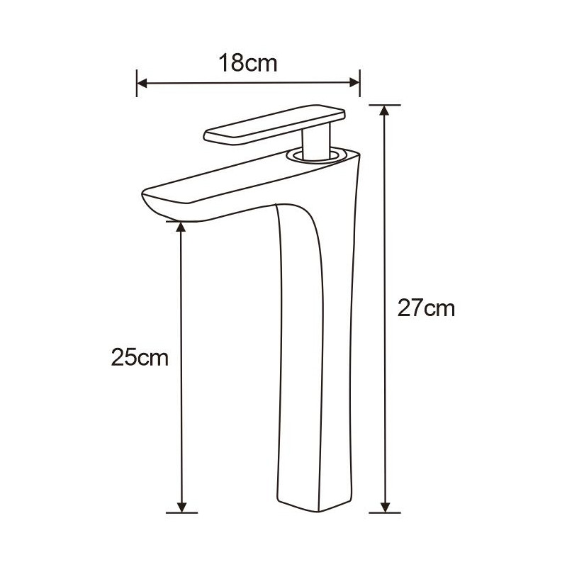 Mexen Indus bateria umywalkowa wysoka, złota - 744610-50