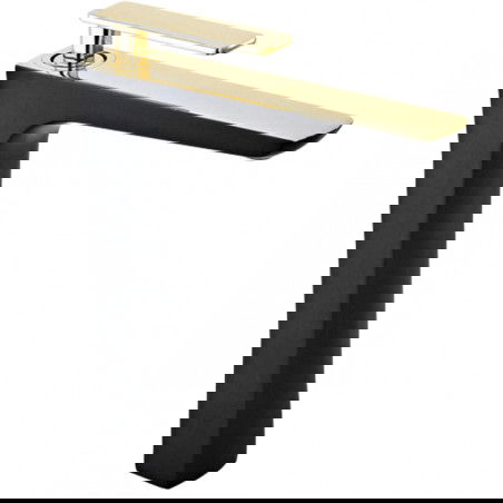 Mexen Indus bateria umywalkowa wysoka, czarna/złota - 744610-75