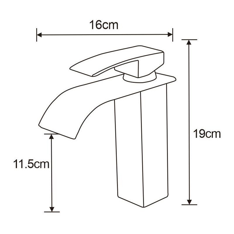 Mexen Aries bateria umywalkowa, czarna - 744800-70