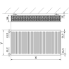 Mexen C33 grzejnik płytowy 500 x 1000 mm, podłączenie boczne, 2021 W, biały - W433-050-100-00
