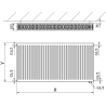 Mexen CV22 grzejnik płytowy 400 x 1500 mm, podłączenie dolne, 1778 W, biały - W622-040-150-00