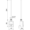 Mexen FA-BG8 grzałka elektryczna 300 W, biała - W957-0300-20