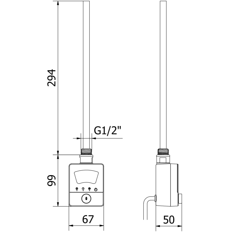 Mexen FA-BG8 grzałka elektryczna 300 W, czarna - W957-0300-70
