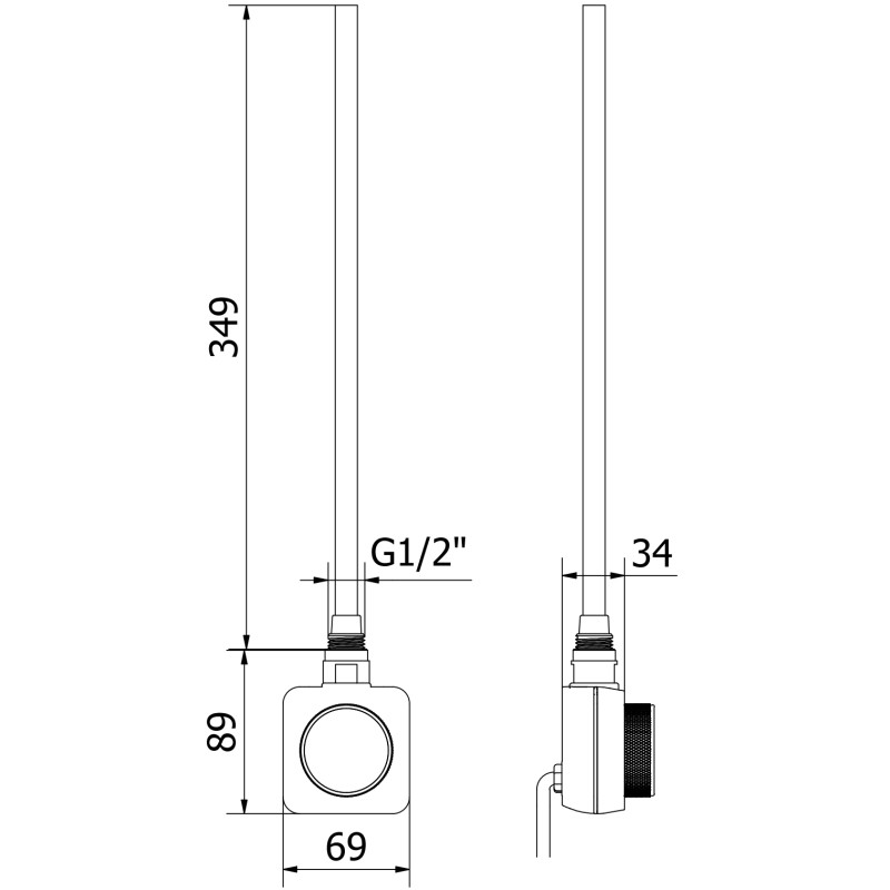 Mexen FA-FD14 grzałka elektryczna 300 W, czarny - W956-0300-70