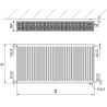Mexen CV33 grzejnik płytowy 300 x 2000 mm, podłączenie dolne, 2669 W, biały - W633-030-200-00