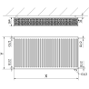 Mexen CV33 grzejnik płytowy 600 x 3000 mm, podłączenie dolne, 7004 W, biały - W633-060-300-00