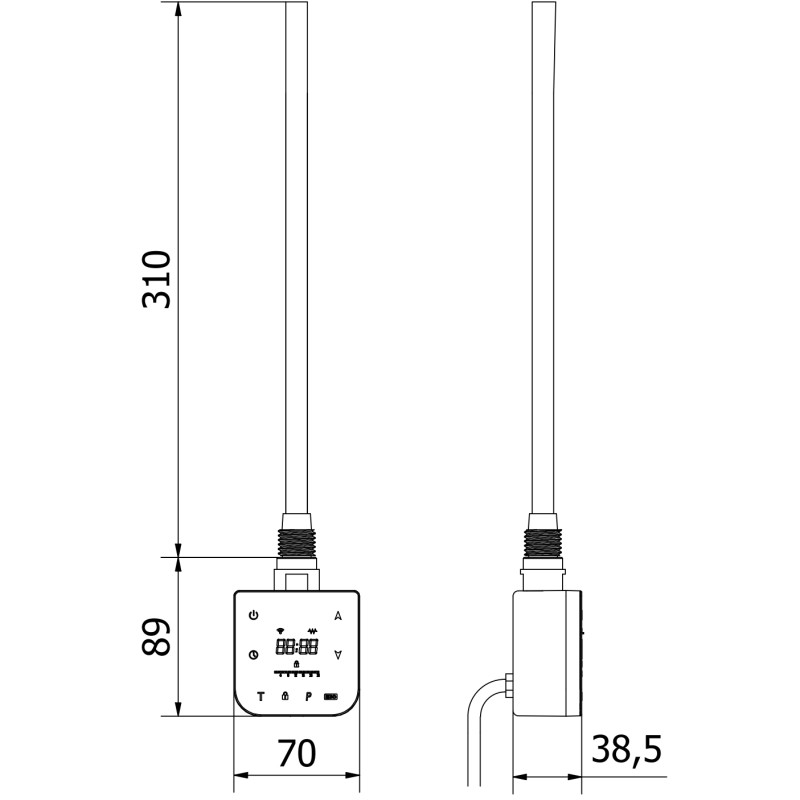 Mexen FA-F grzałka elektryczna z Wi-fi, 300 W, biała - W953-0300-20