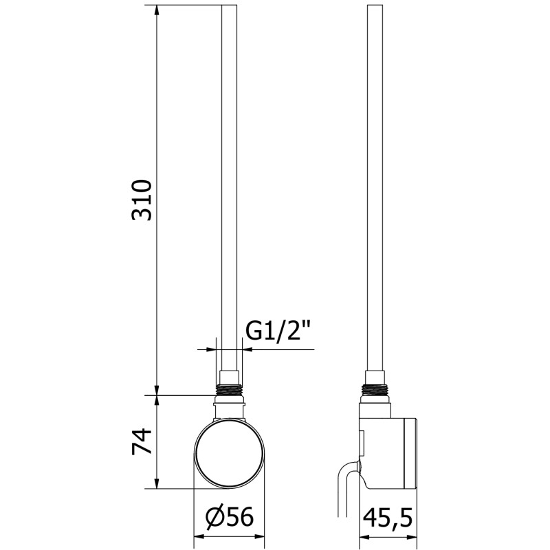 Mexen FA-D22 grzałka elektryczna 300 W, biała - W955-0300-20