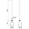 Mexen FA-D22 grzałka elektryczna 300 W, biała - W955-0300-20