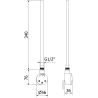 Mexen FA-O grzałka elektryczna 300 W, biała - W951-0300-20