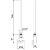 Mexen FA-O grzałka elektryczna 600 W, biała - W951-0600-20