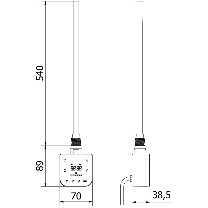 Mexen FA-F grzałka elektryczna z Wi-fi, 600 W, biała - W953-0600-20