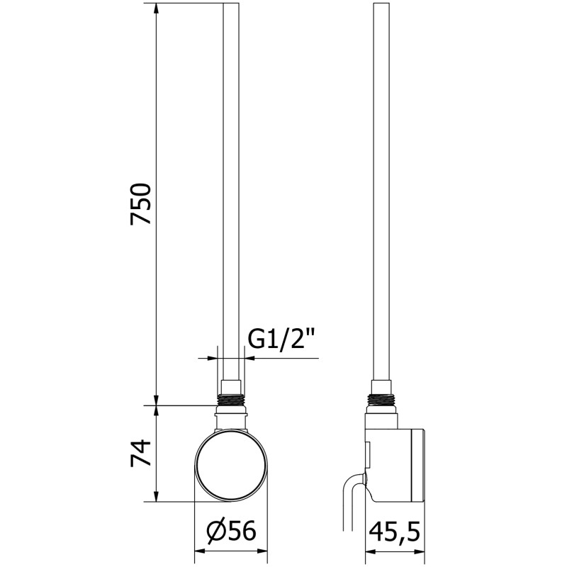 Mexen FA-D22 grzałka elektryczna 900 W, biała - W955-0900-20